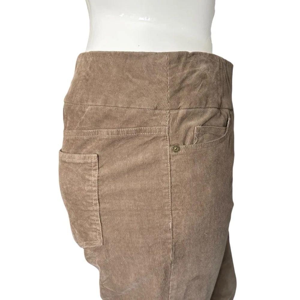 Coldwater Creek Pull-On ShapeMe Stretch Corduroy Pants Taupe Petite, 12P - Picture 7 of 13
